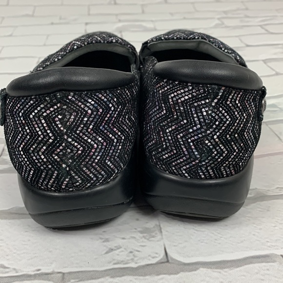 Alegria by PG Lite. slip on shoes Size 40/8 Black silver gray Cushioned - Picture 6 of 12